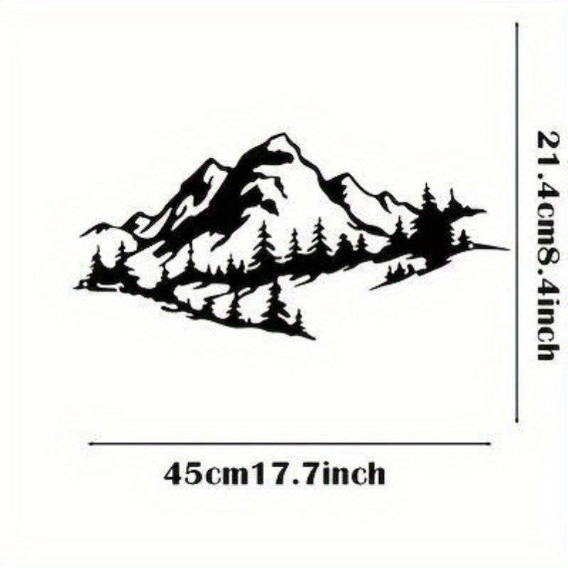 Ski Mountain Landscape Metal Wall Art
