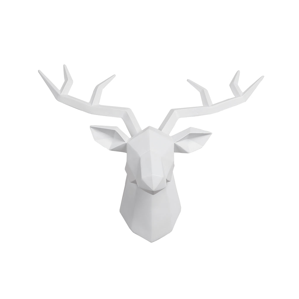 Nordic Geometric Deer Head Wall Sculpture
