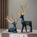 Modern Nordic Mother & Child Deers Statue Set