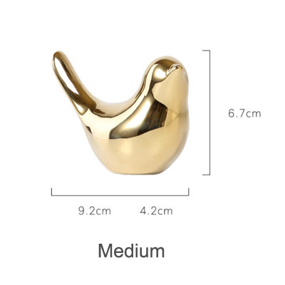 Cute Nordic Golden Bird Family