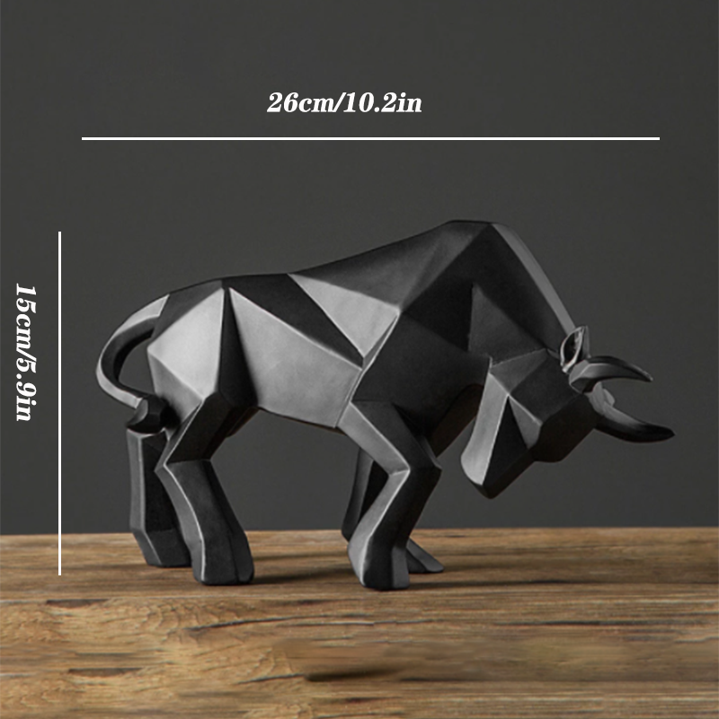 Wall Street Bull Geometric Statue