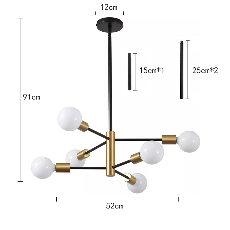 Nordic Sputnik Opal Globe LED Chandelier