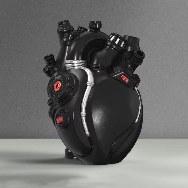 The Singularity's Heart Modern Futuristic Sculpture