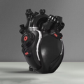 The Singularity's Heart Modern Futuristic Sculpture