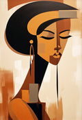 Golden Repose African Woman Canvas
