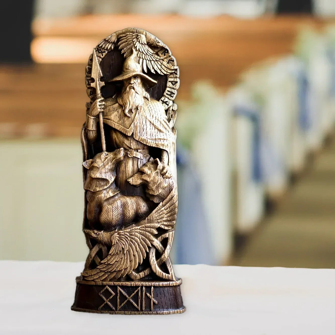 Ancient Nordic Odin Sculpture