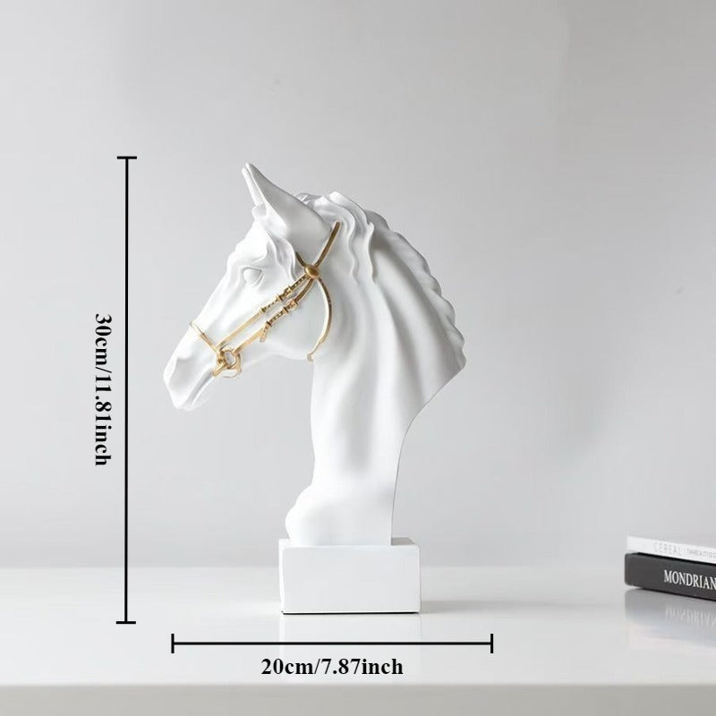Modern Elegant Horse Head Bust Sculpture