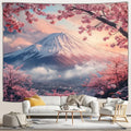 Fuji Blossom Japanese Landscape Tapestry
