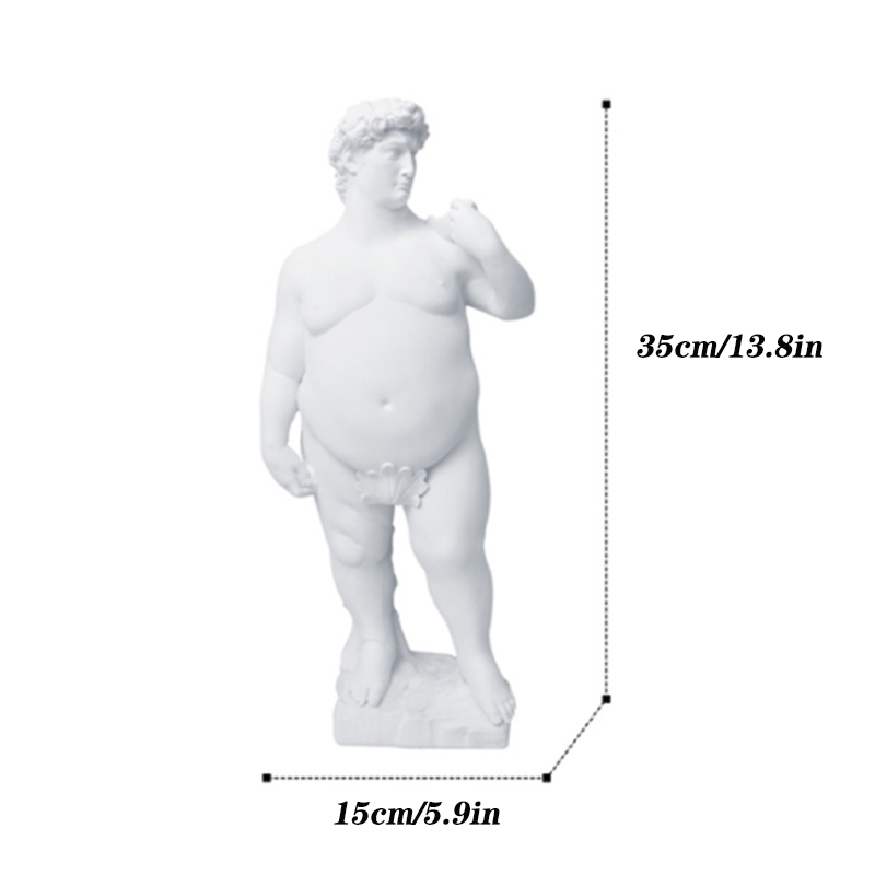 Antique Chubby David Funny Statue