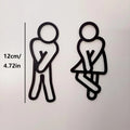 Sculptural Acrylic Toilet Sign Set