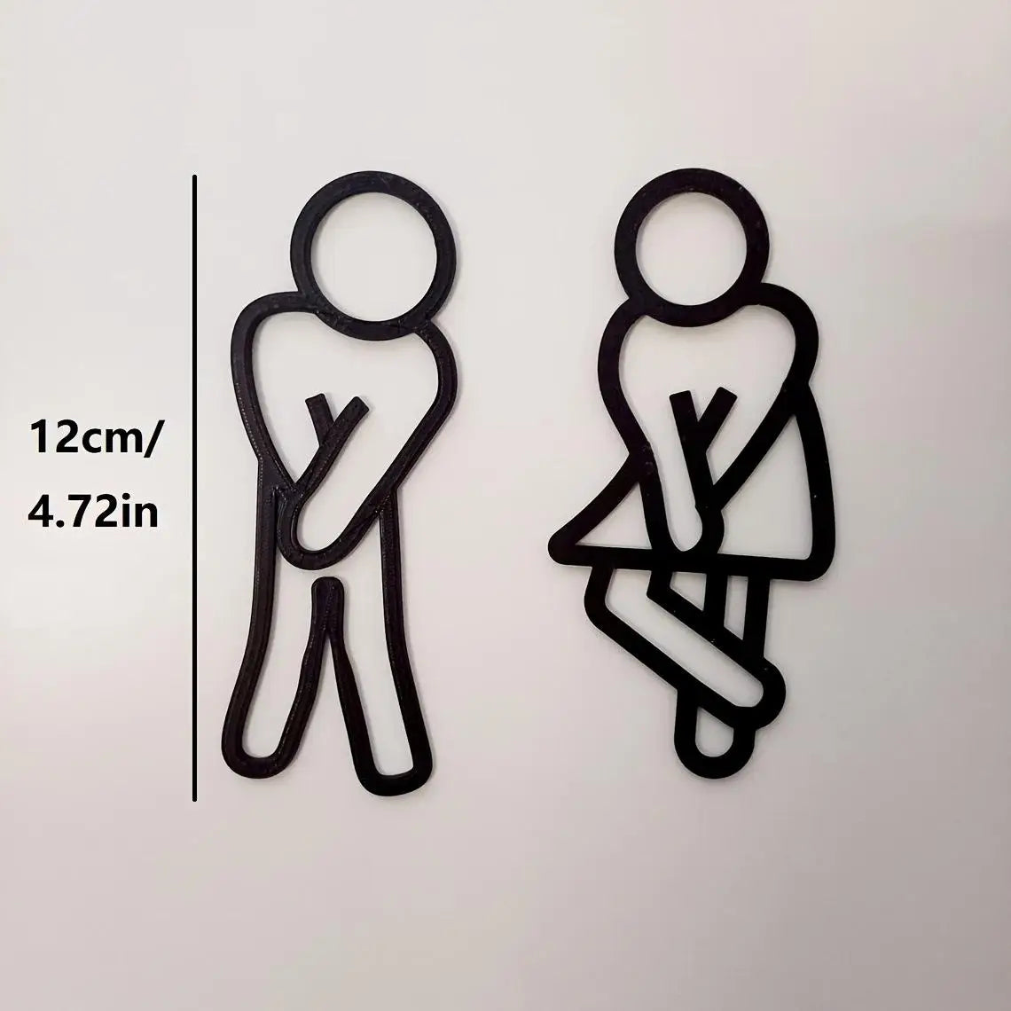 Sculptural Acrylic Toilet Sign Set