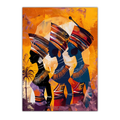 Sunset Procession African Women Canvas