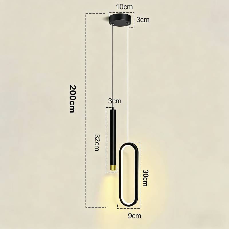 Nordic Oval Loop LED Pendant Light