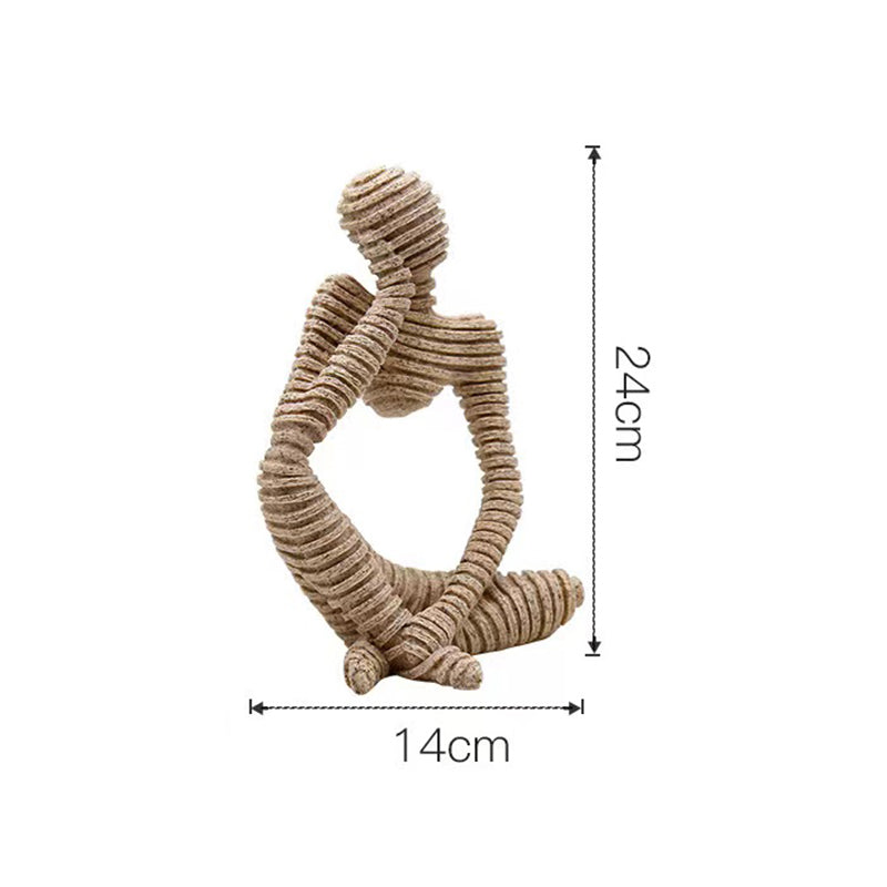 Abstract Thinking Figure Sculpture