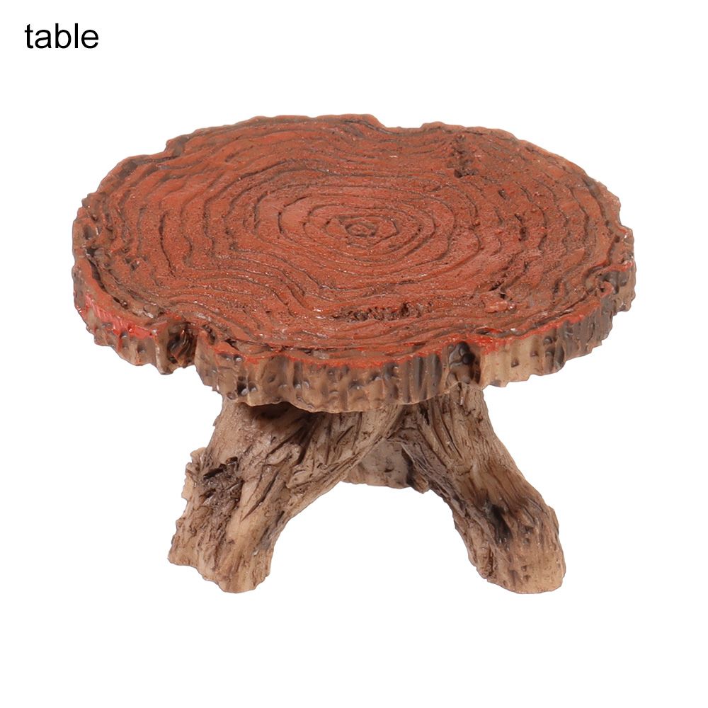 Mini Tree Stump Table & Chairs Garden Decoration Set