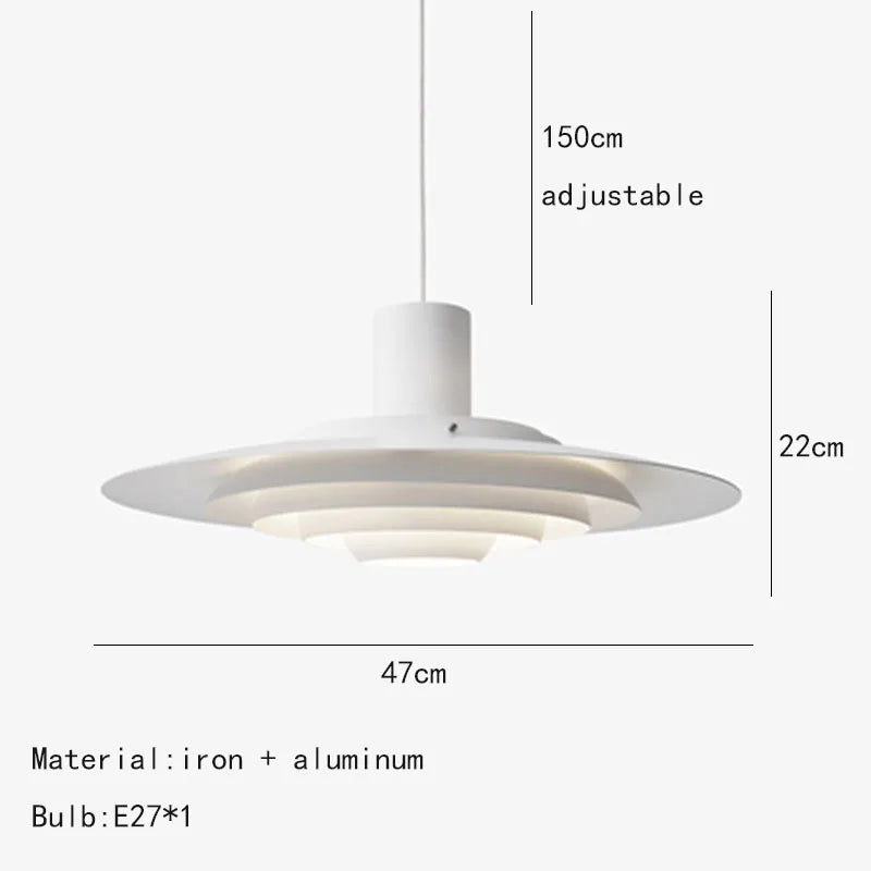 Nordic Layered Chrome LED Pendant Light