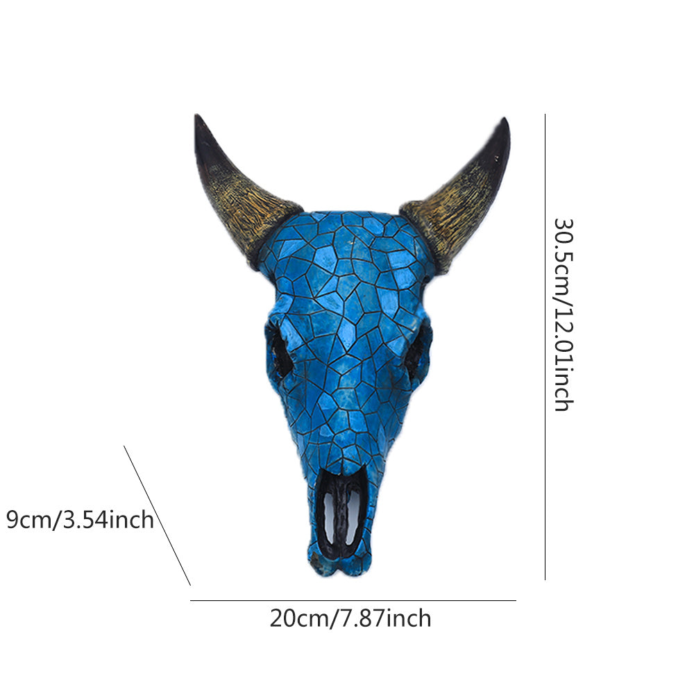Mosaic Bull Skull Wall Decor