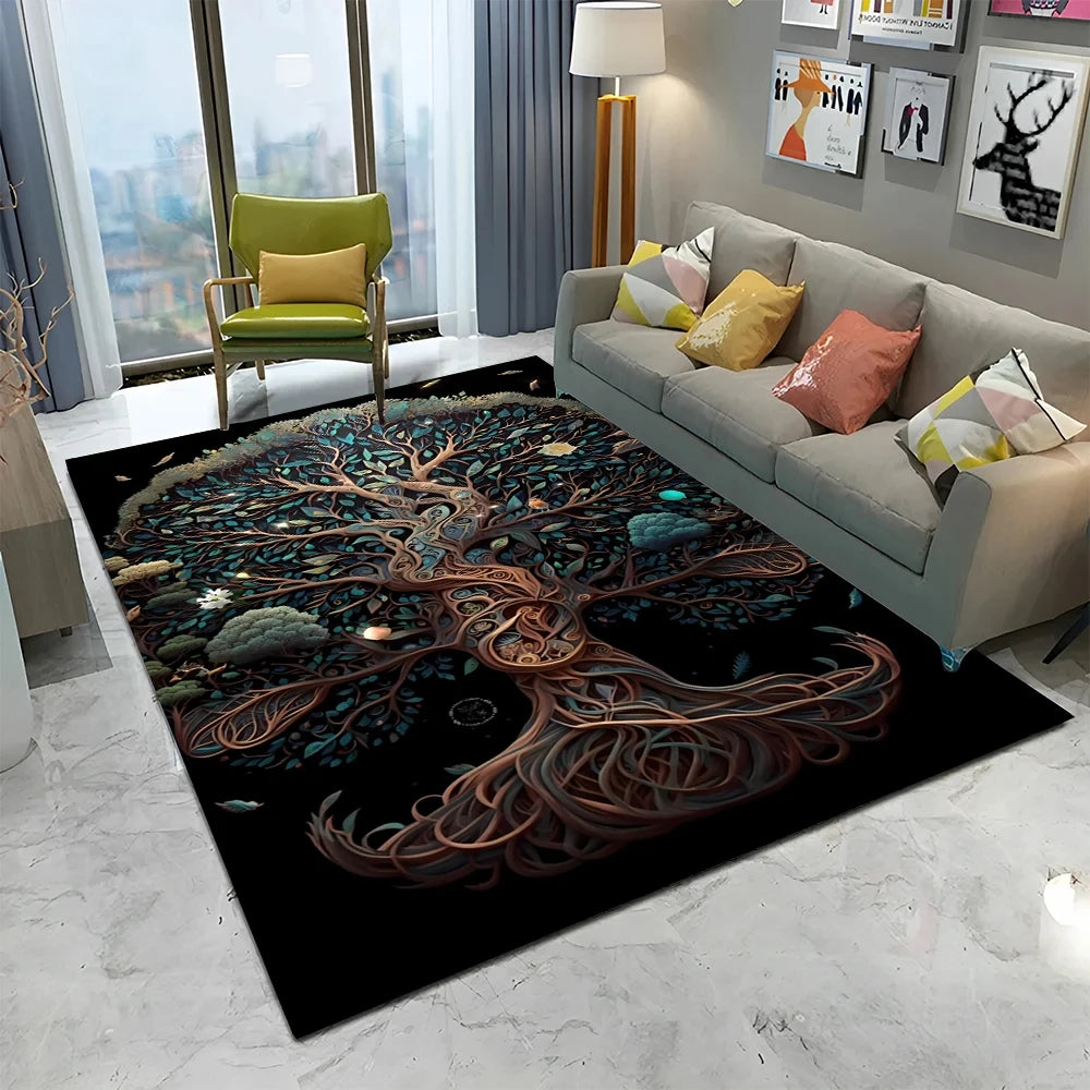 Yggdrasil Nine Worlds Area Rug