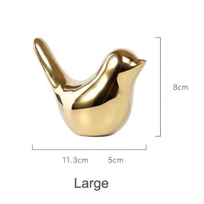 Cute Nordic Golden Bird Family