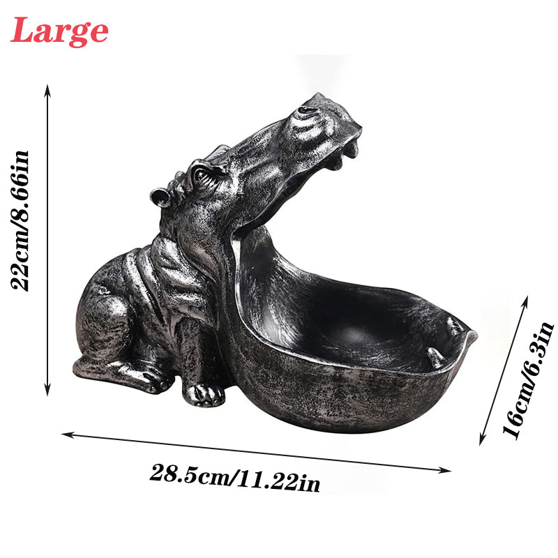 Cute Hippo Tray Sculpture