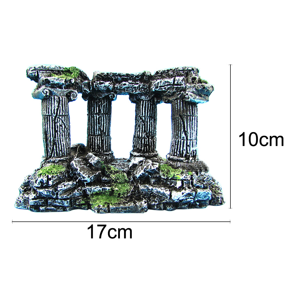 Ancient Greek Ruins Aquarium Ornament