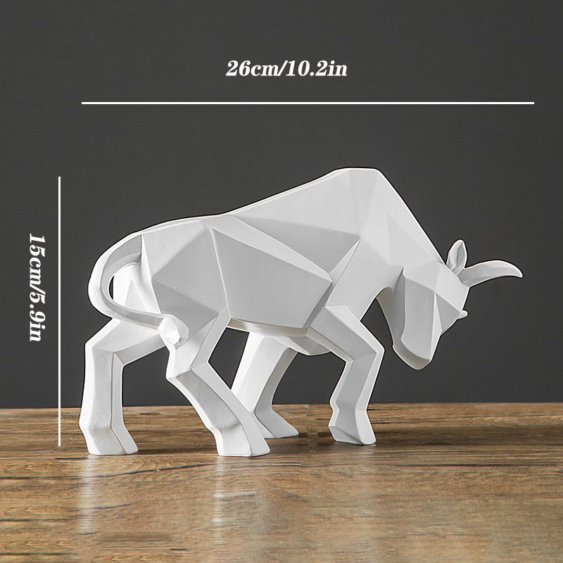 Wall Street Bull Geometric Statue