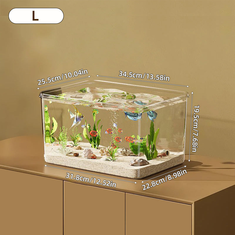 360° Clear Transparent PET Fish Tank (16L)