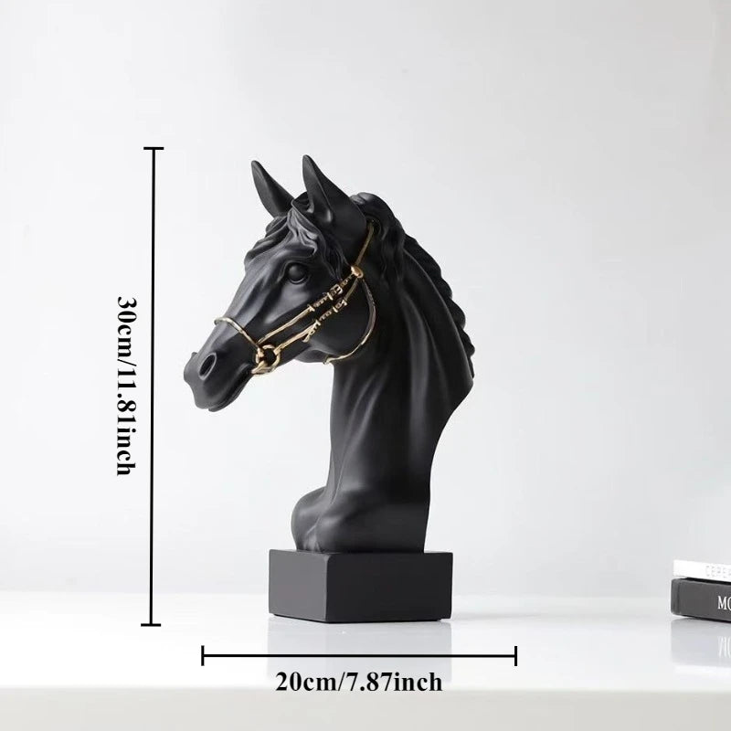 Modern Elegant Horse Head Bust Sculpture