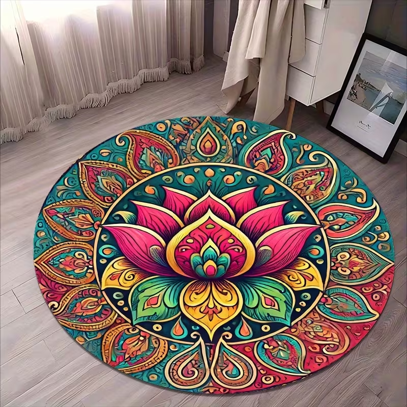 Lotus Paisley Round Rug