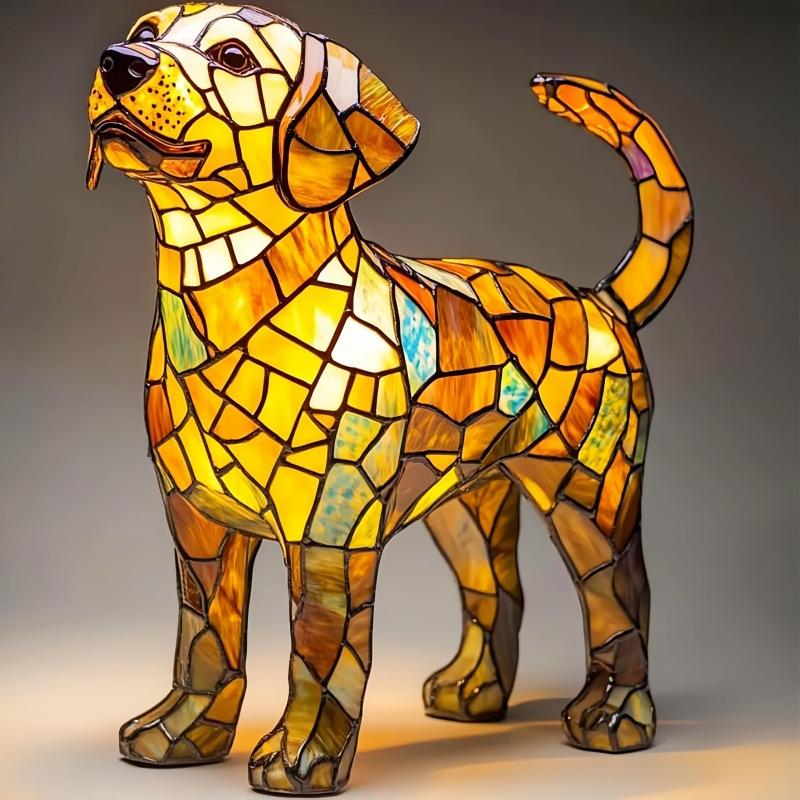 Stained Glass Labrador Dog Lamp