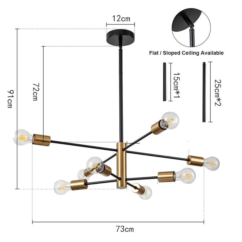 Nordic Sputnik Opal Globe LED Chandelier