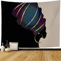 Spiral Crown African Woman Tapestry