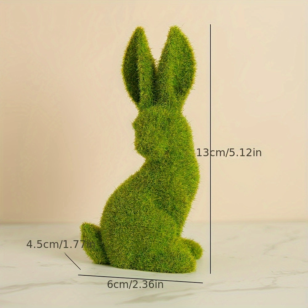 Cute Grass Bunny Modern Sculpture