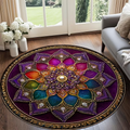 Jeweled Mandala Round Rug