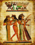 Egyptian Harp Procession Canvas
