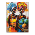 Market Day Sisters African Women Canvas