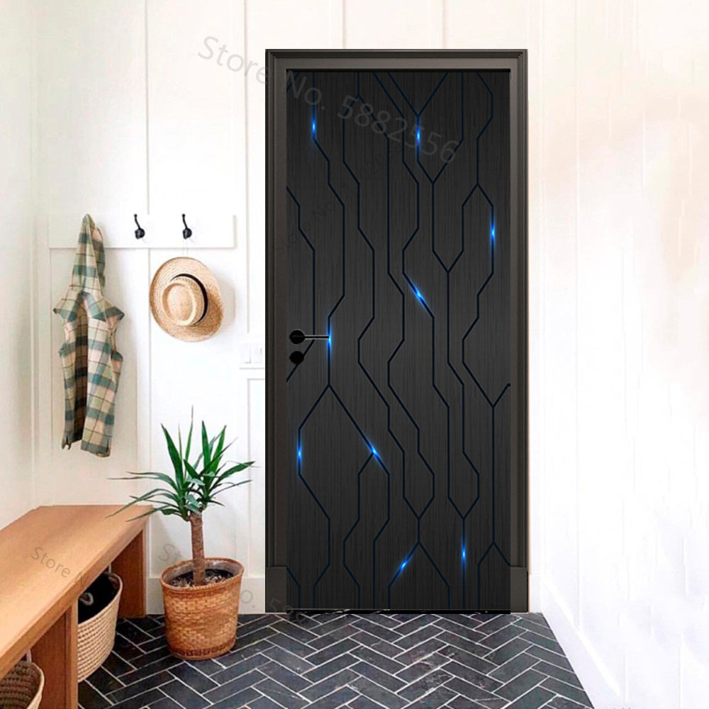 UFO Futuristic 3D Optical Effect Door Sticker