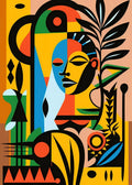 Tropical Muse African Woman Canvas