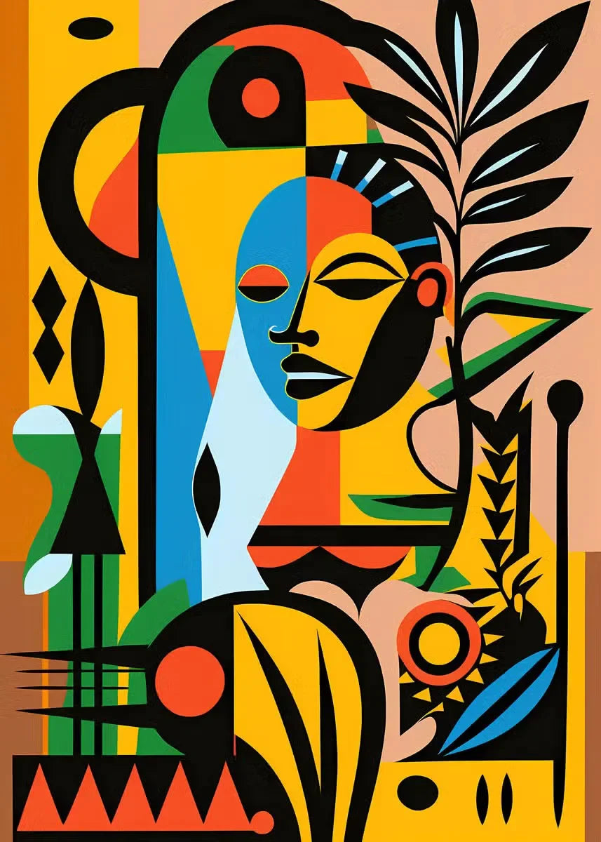 Tropical Muse African Woman Canvas