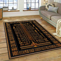 Egyptian Sacred Obelisk Scroll Area Rug