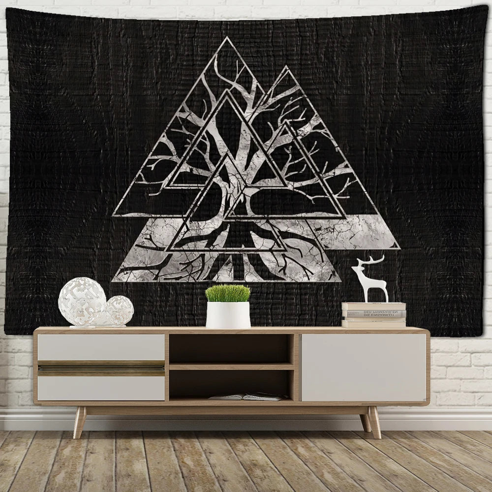 Yggdrasil Valknut Tapestry