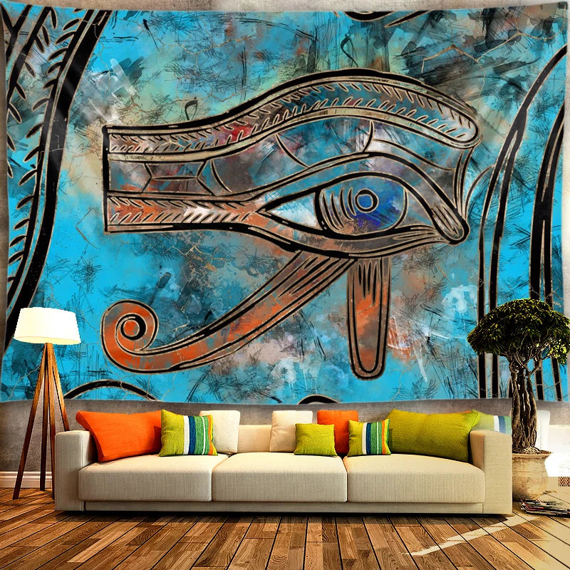 Eye of Horus Graffiti Tapestry