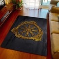 Golden Vegvisir Celtic Area Rug