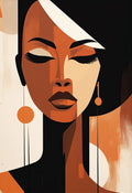 Quiet Bloom African Woman Canvas