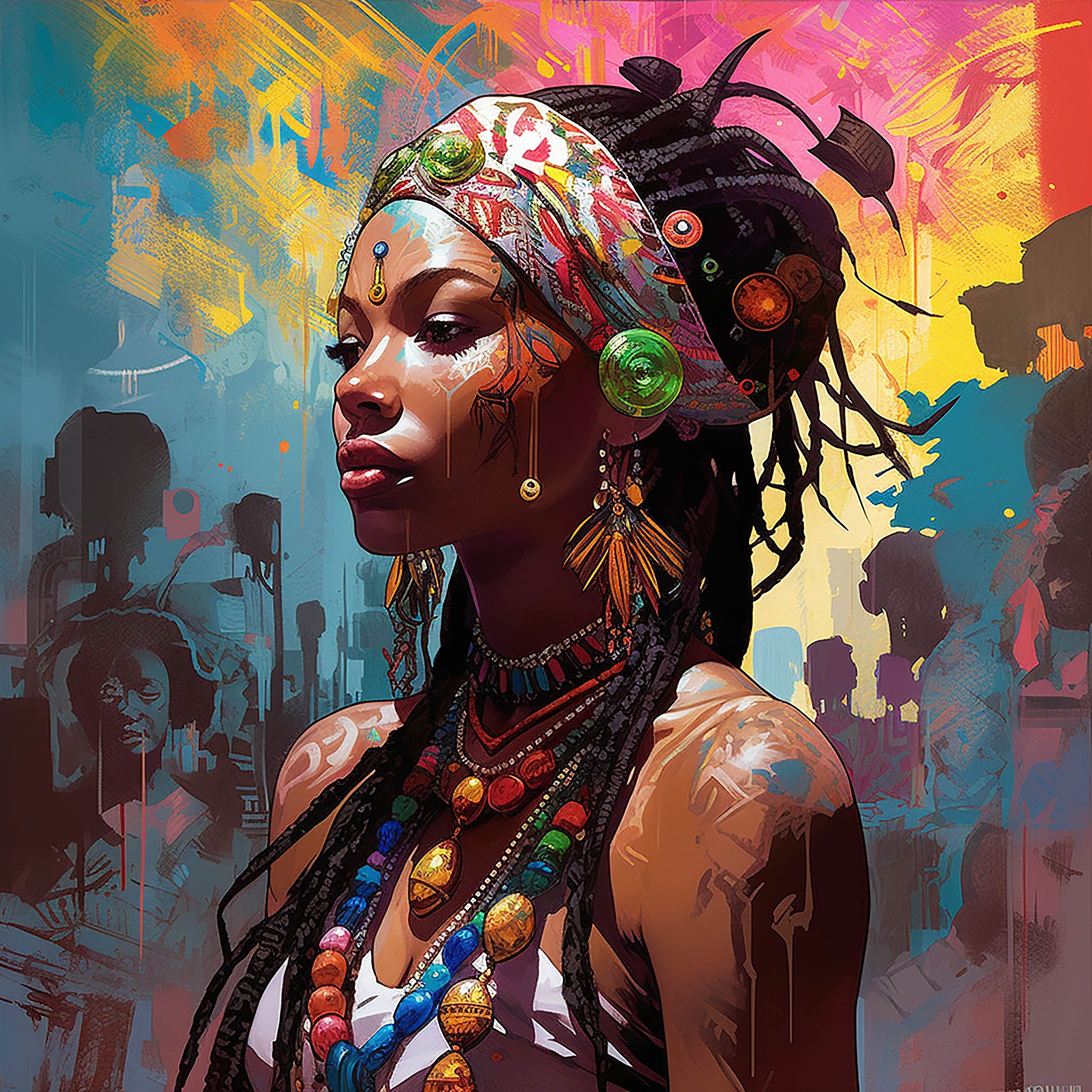 Urban Soul African Woman Canvas