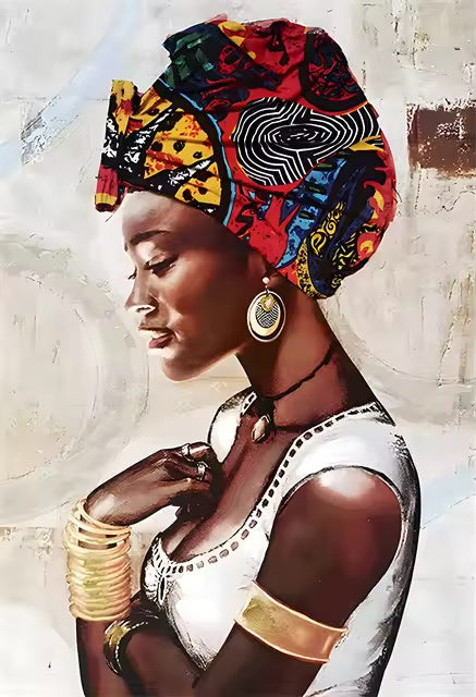 Regal Profile African Woman Canvas