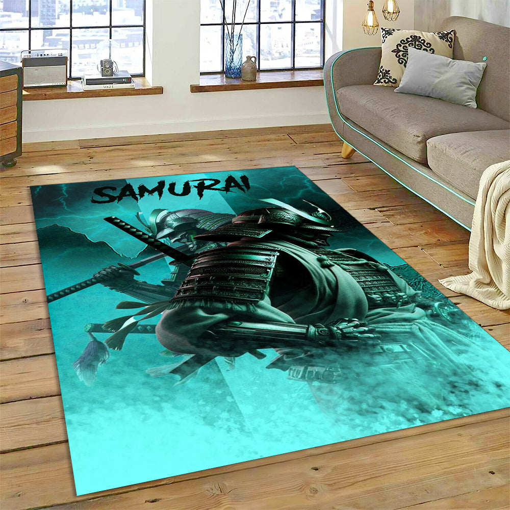Samurai Jade Shadow Area Rug