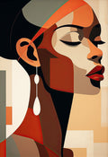 Amber Headwrap African Woman Canvas