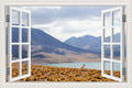 3D Window View Wall Sticker in Wild Highland Plateau