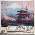 Twilight Pagoda Japanese Landscape Tapestry